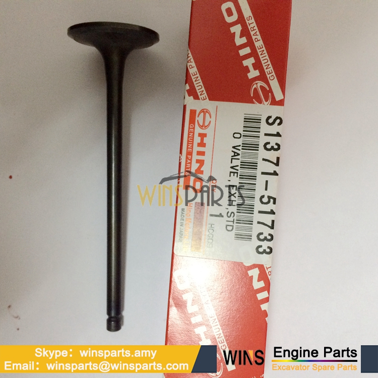 S1371-51733 VHS137151733 VH137151733A Hino J08EJ05E Outlet Exhaust Valve Engine New Holland Kobelco Excavator Spare Parts