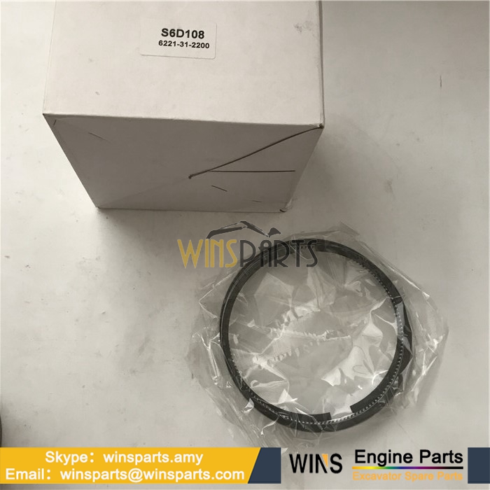 6221-31-2200 6221312200 PISTON RING ASS'Y KOMATSU SA6D108 ENGINE PISTON PC300 PC340 Excavator Parts