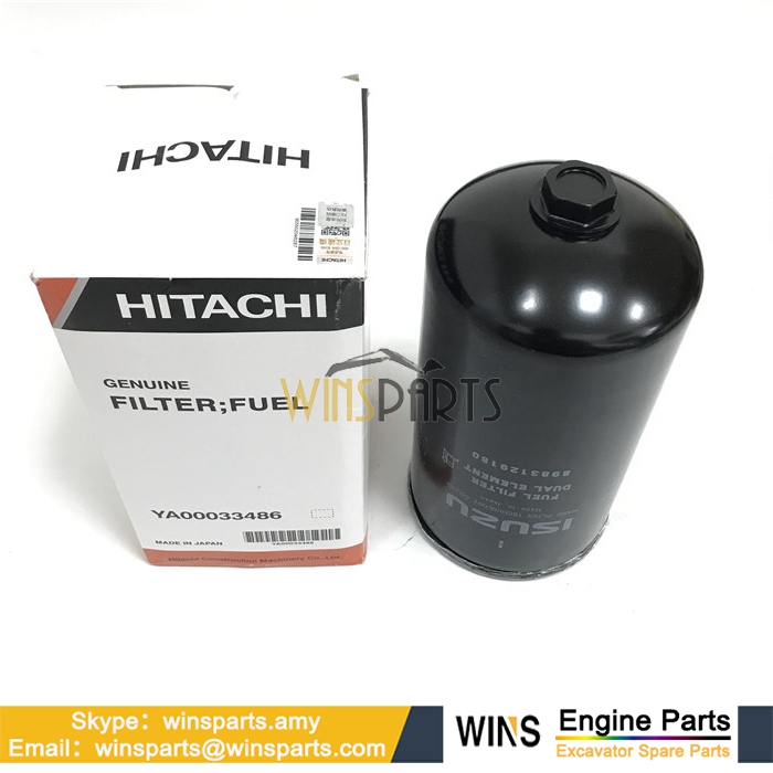 YA00033486 8-98312918-0 ISUZU FUEL FILTER Hitachi Excavator Parts