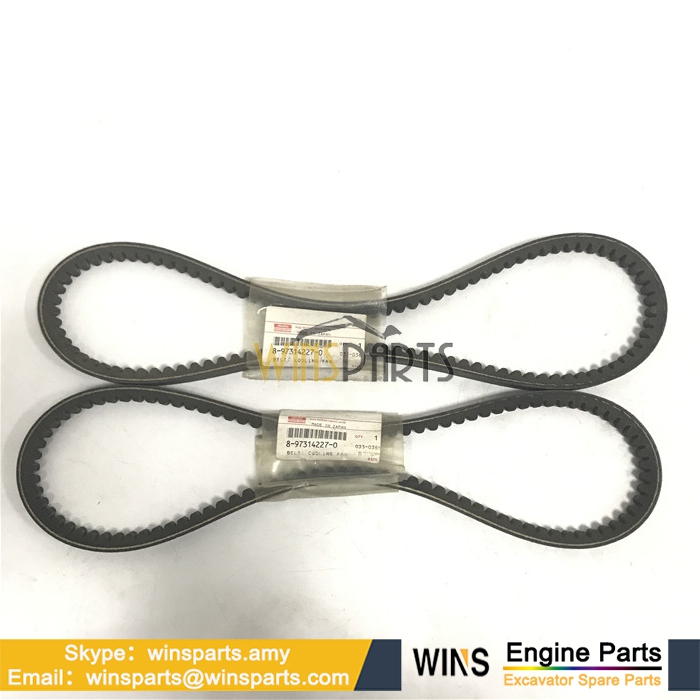 8-97314227-0 8973142270 ISUZU 4JG1 DIESEL ENGINE COOLING FAN BELT Hitachi ZX75UR ZX85US ZX75US Excavator Machinery PARTS