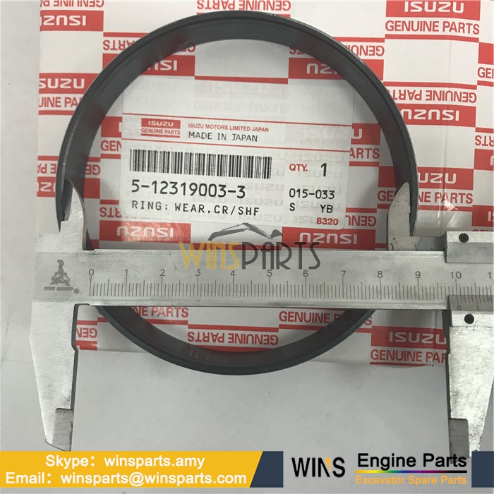 5-12319003-3 5123190033 ISUZU 4BG1 Crankshaft oil seal RING WEAR Hitachi EX100-5 EX120-3 EX120-5 EX140US-5 Excavator Parts 