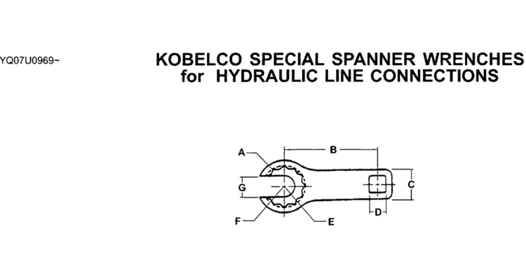00 010 KOBELCO SPECIAL SPANNER WRENCHES FOR