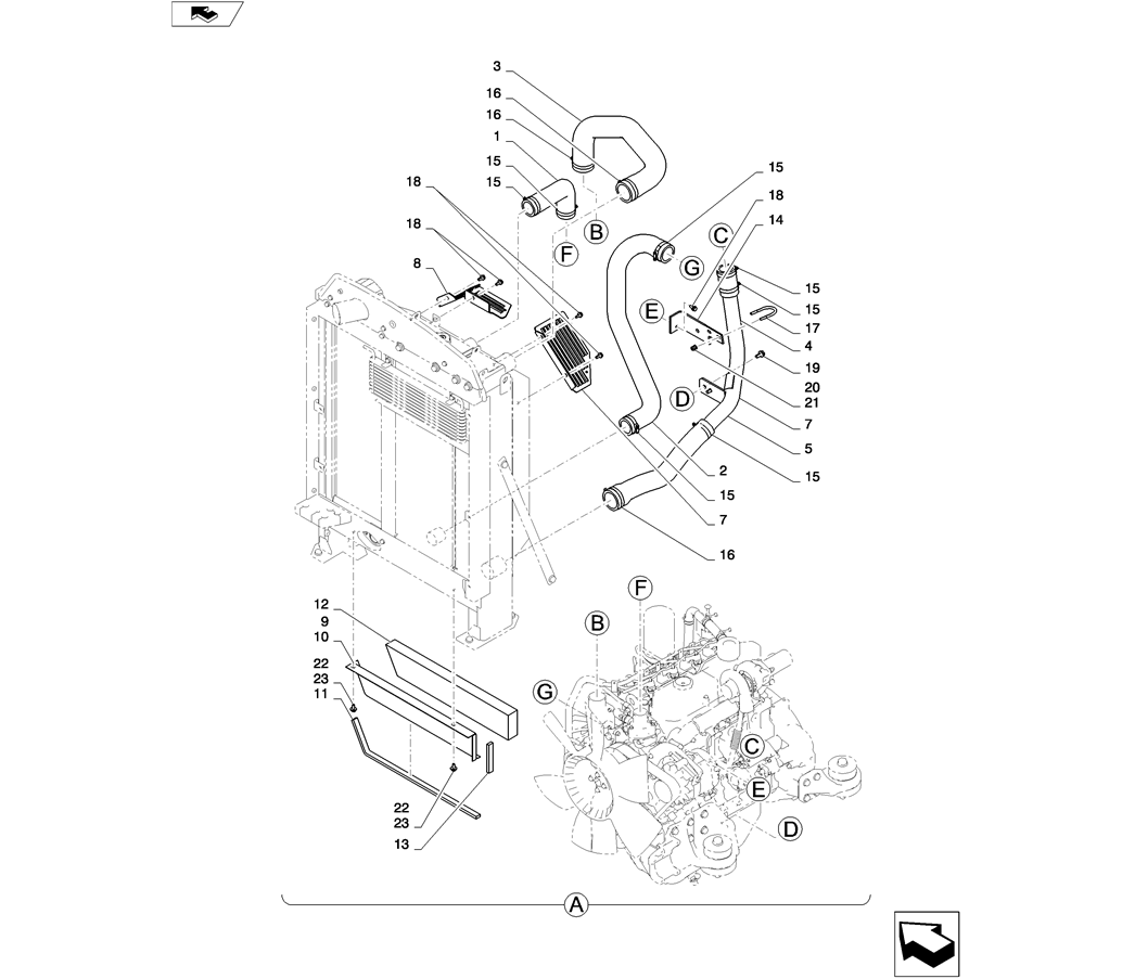 01-008(02) RADIATOR GROUP-2 SK130-8 SK140LC Excavator Parts Number Electronic Catalog EPC Manuals