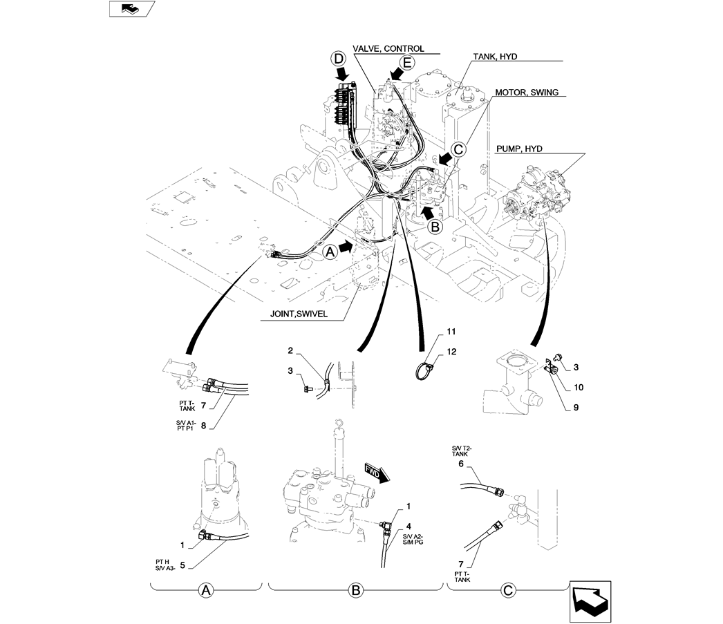 01-031(01) CONTROL LINES, VALVE (NIBBLER & BREAKER)-2 SK130-8 SK140LC Excavator Parts Number Electronic Catalog EPC Manuals