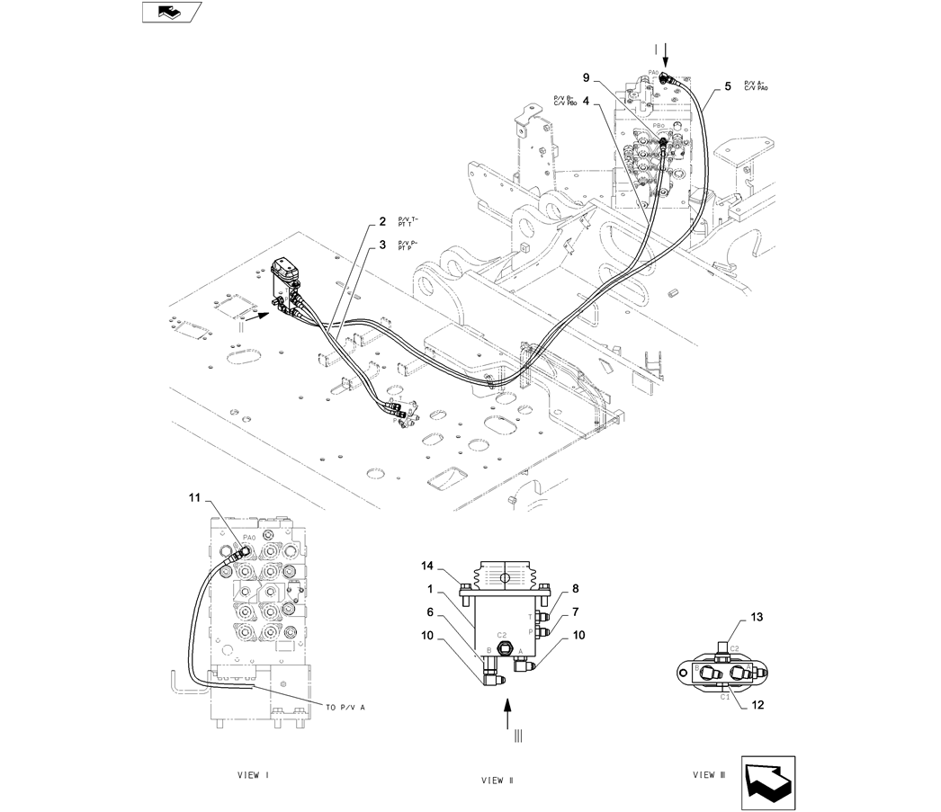 01-034(01) CONTROL LINES, REMOTE (NIBBLER & BREAKER)-2 SK130-8 SK140LC Excavator Parts Number Electronic Catalog EPC Manuals