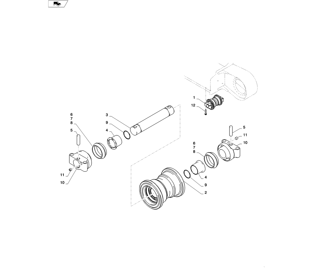 02-007(00) TRACK ROLLER ASSEMBLY-2 SK130-8 SK140LC Excavator Parts Number Electronic Catalog EPC Manuals