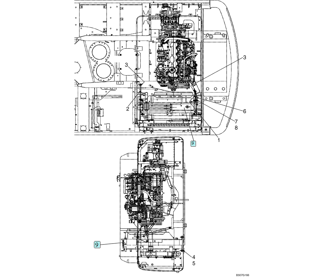 02-05-00(00) RADIATOR ASSEMBLY (LS05P00035F1)-SK460-8 SK485-8 Kobelco Excavator Parts Number Electronic Catalog EPC Manuals