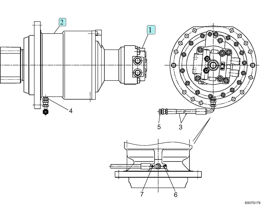 02-17-02(00) SWING MOTOR ASSEMBLY, (RIGHT), (LS15V00024F1)-SK460-8 SK485-8 Kobelco Excavator Parts Number Electronic Catalog EPC Manuals