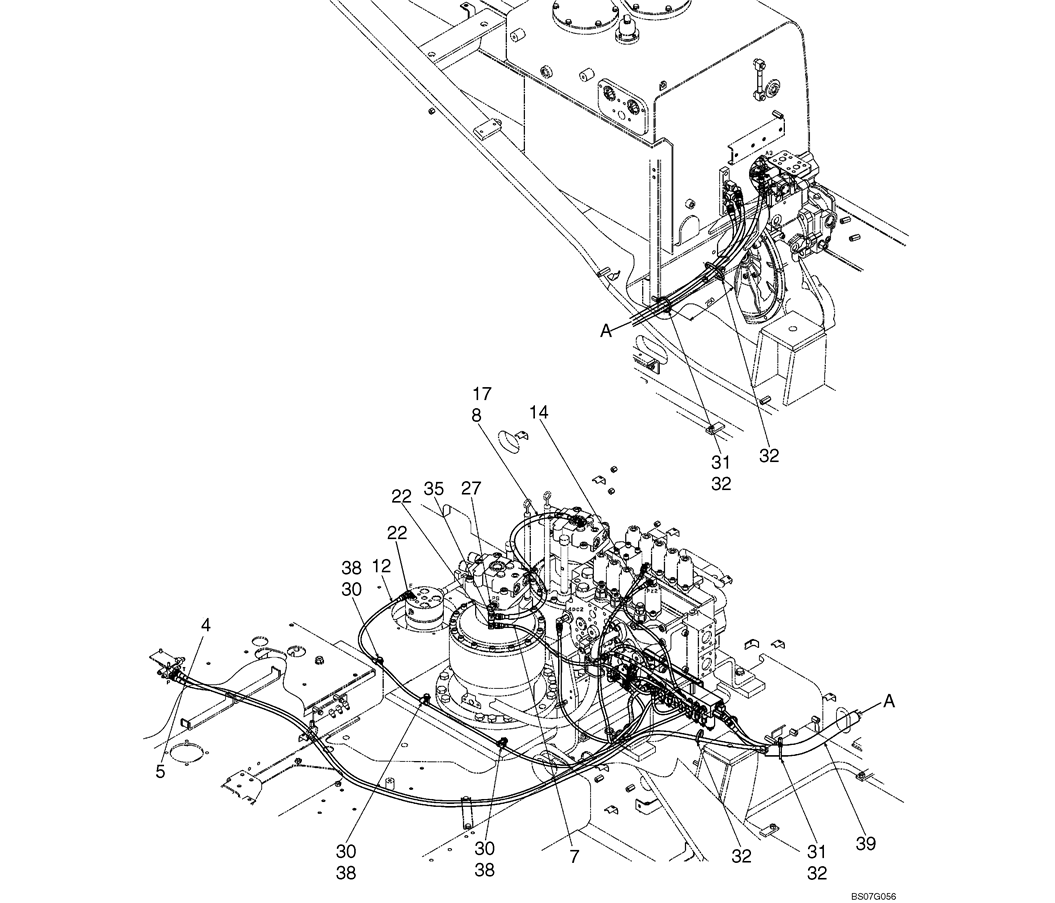 02-39-01(01) CONTROL LINES, VALVE (NIBBLER & BREAKER)  (LS64H00130F1)-SK460-8 SK485-8 Kobelco Excavator Parts Number Electronic Catalog EPC Manuals