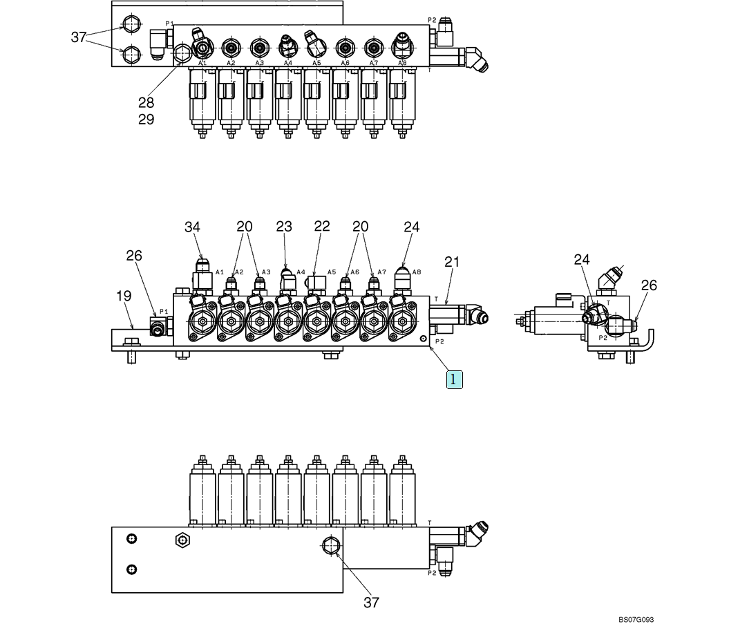  02-39-02(03) CONTROL LINES, VALVE (NIBBLER & BREAKER WITH  ROTATION) (LS64H00111F1)-SK460-8 SK485-8 Kobelco Excavator Parts Number Electronic Catalog EPC Manuals