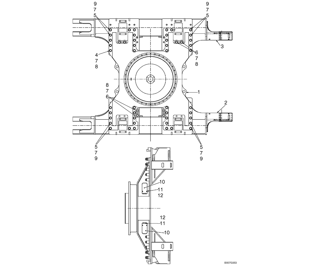  03-01-03(00) FRAME ASSEMBLY, LOW (LOGGER, HIGH AND WIDE UNDERCARRIAGE) (LS02FU0007P1)-SK460-8 SK485-8 Kobelco Excavator Parts Number Electronic Catalog EPC Manuals