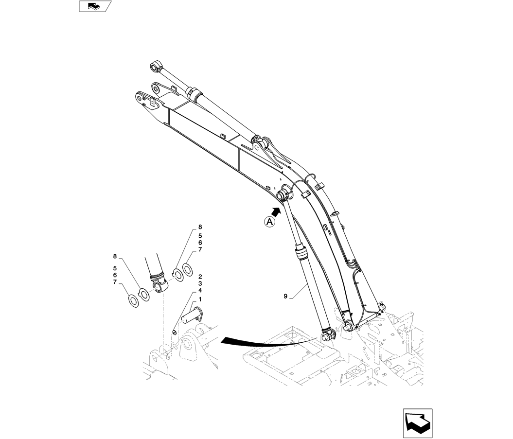 03-011(01) CYLINDER INSTALLATION (BOOM)-2 SK130-8 SK140LC Excavator Parts Number Electronic Catalog EPC Manuals