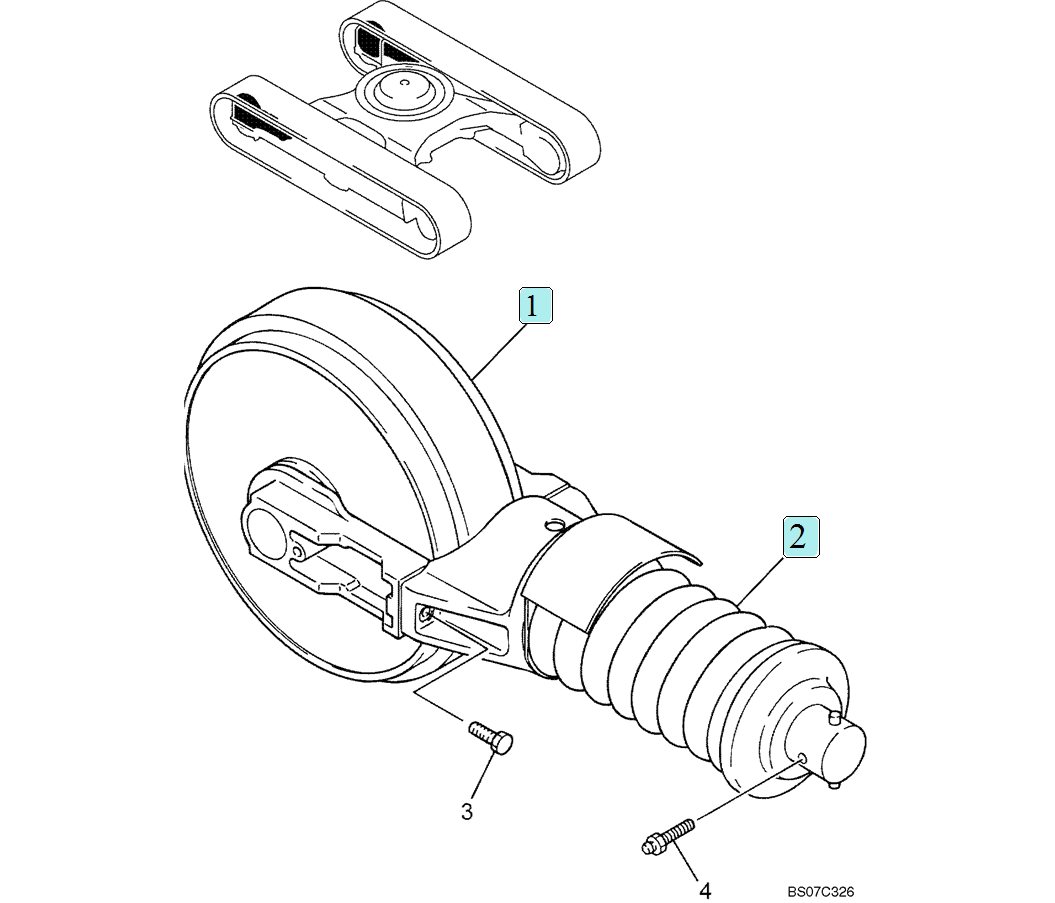 03-03-00(00) IDLER ASSEMBLY (LS52D00010F1)-SK460-8 SK485-8 Kobelco Excavator Parts Number Electronic Catalog EPC Manuals