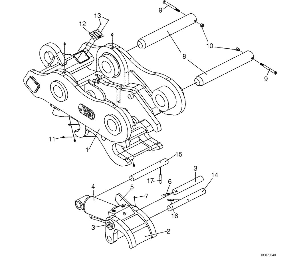 04-35-03(00) COUPLER INSTALLATION, JRB (LC32TU0004FC)-SK460-8 SK485-8 Kobelco Excavator Parts Number Electronic Catalog EPC Manuals