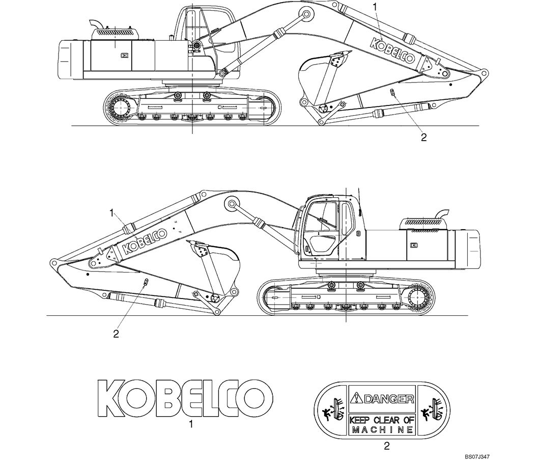 07-02(00) NAME PLATE INSTALLATION, BOOM (LC22T00017F1)-SK460-8 SK485-8 Kobelco Excavator Parts Number Electronic Catalog EPC Manuals