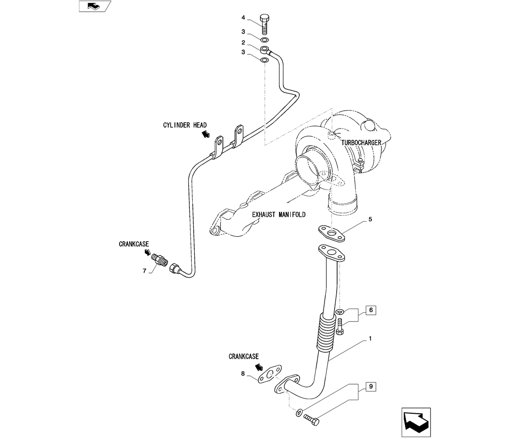 08-020(02) TURBOCHARGER PIPING-2 SK130-8 SK140LC Excavator Parts Number Electronic Catalog EPC Manuals