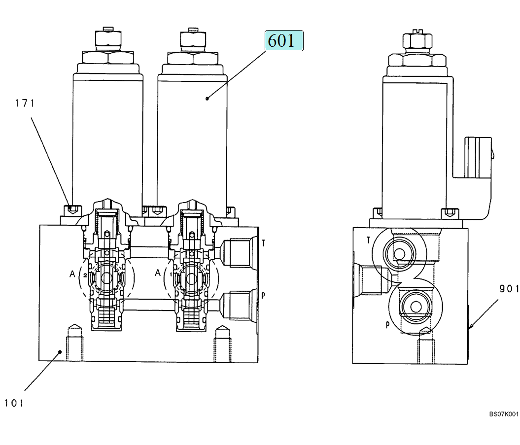 08-14(00) VALVE ASSEMBLY, SOLENOID, (YN35V00040F1)-SK460-8 SK485-8 Kobelco Excavator Parts Number Electronic Catalog EPC Manuals