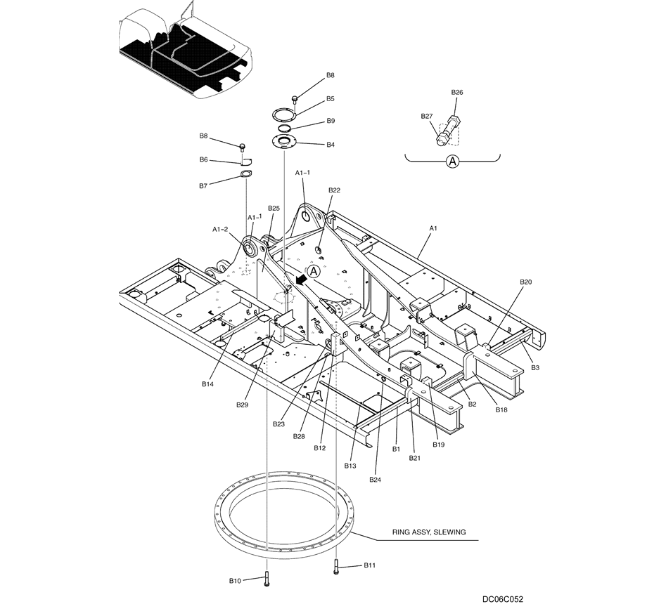 1.000(00) UPPER FRAME ASSEMBLY LC52F00169P1-SK350-8 Kobelco Excavator Parts Number Electronic Catalog EPC Manuals