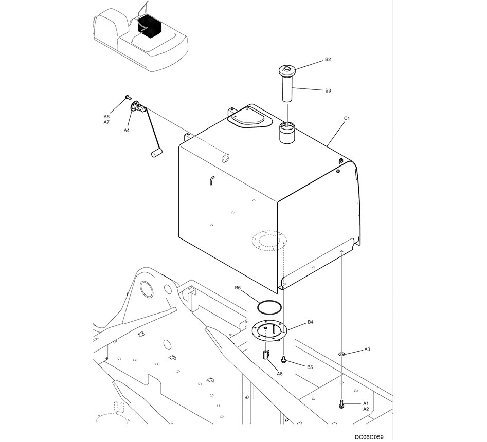 1.011(00) FUEL TANK INSTALLATION LC20P00035F1-SK350-8 Kobelco Excavator Parts Number Electronic Catalog EPC Manuals