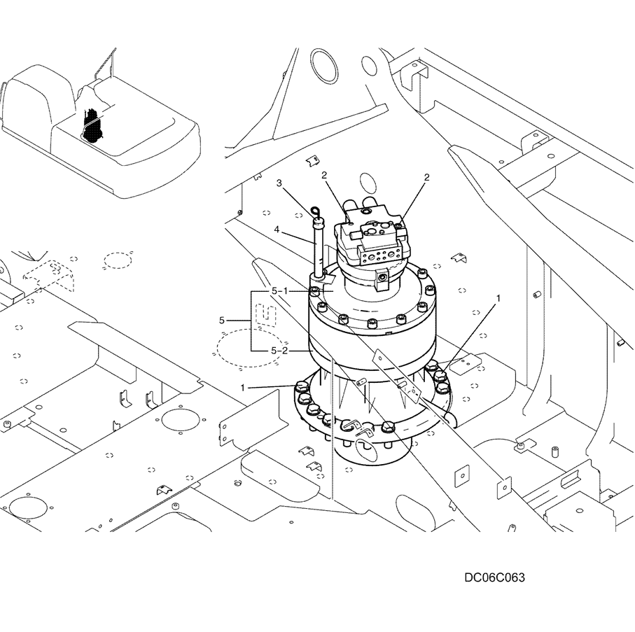 1.015(00) SWING MOTOR - INSTALLATION (LC32W00008F1)-SK350-8 Kobelco Excavator Parts Number Electronic Catalog EPC Manuals