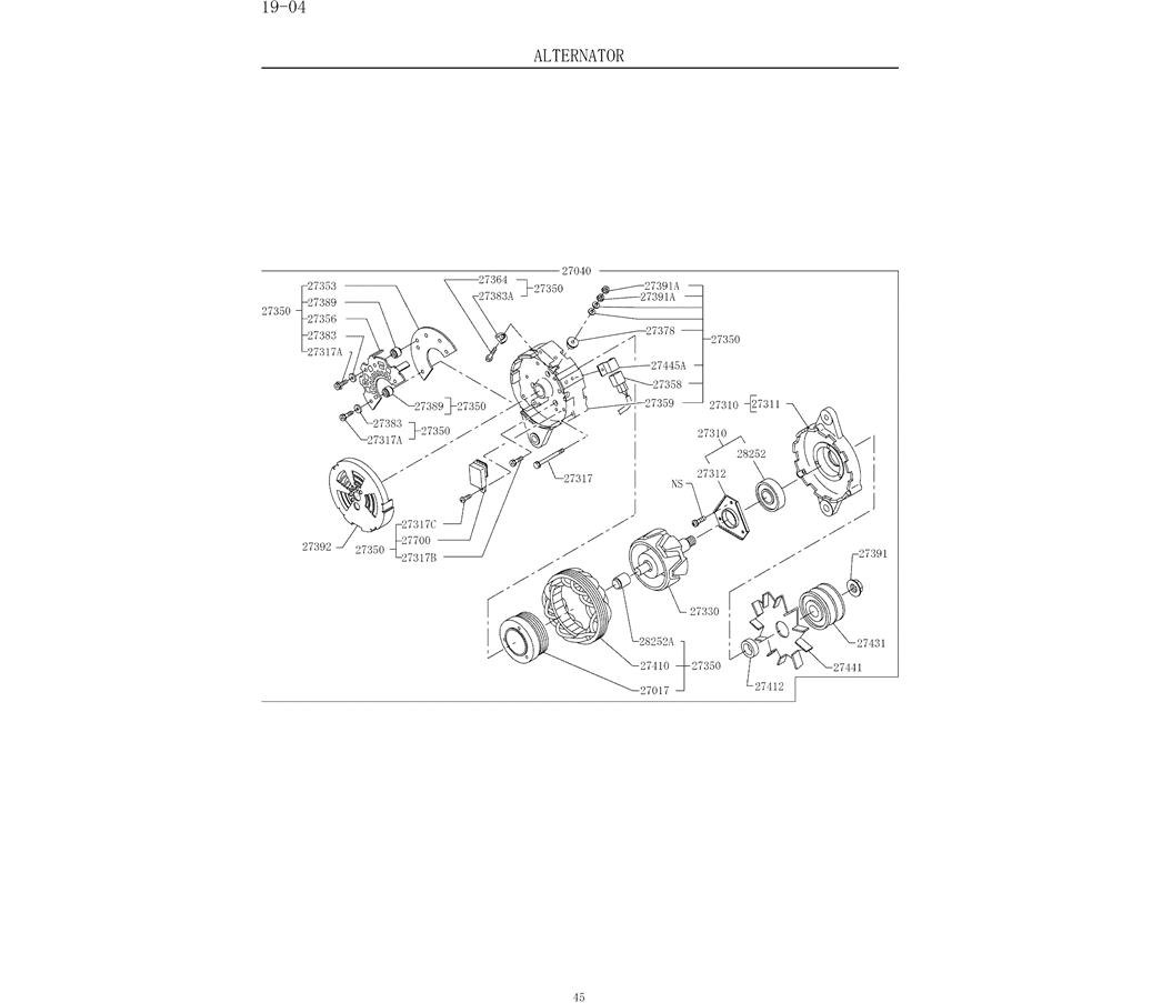 9.022(00) ALTERNATOR 19-04 (HINO ENGINE TYPE J08ETM-KSDA)-SK350-8 Kobelco Excavator Parts Number Electronic Catalog EPC Manuals