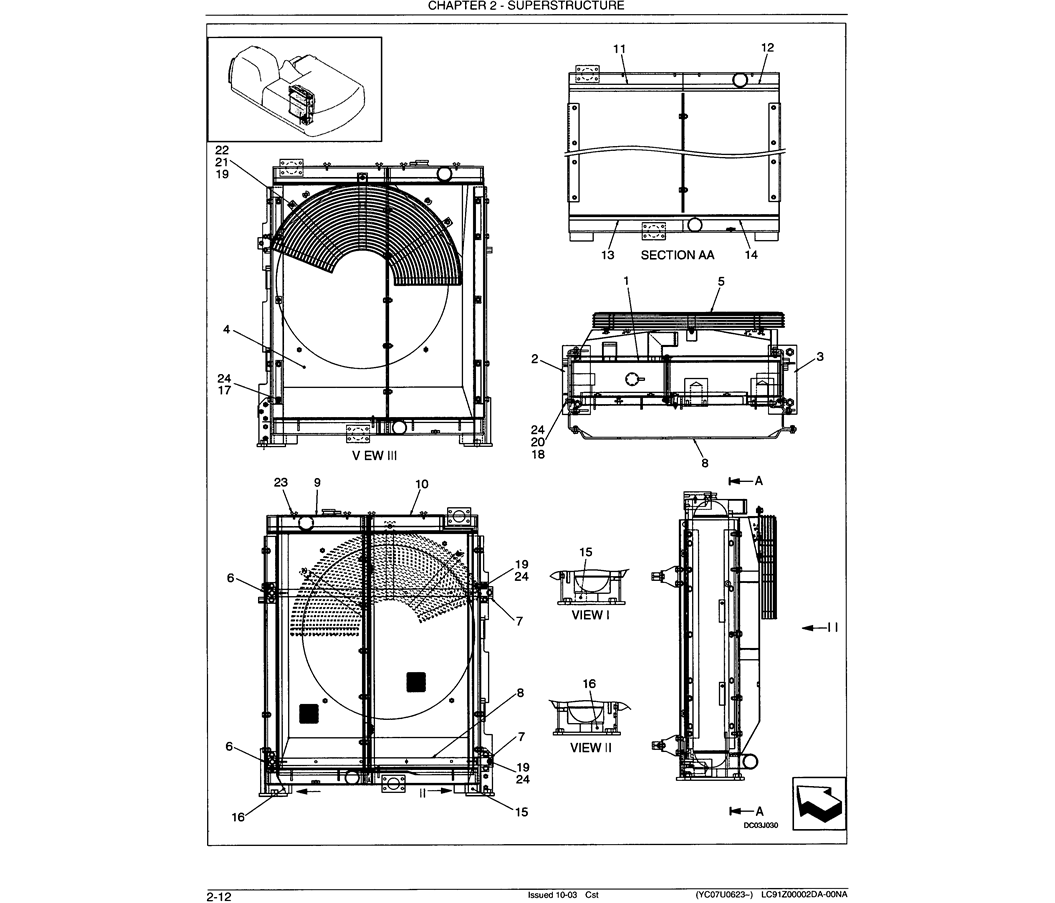 01-007 RADIATOR ASSEMBLY-SK330LC-6E SK330-6E SK350LC-6E Kobelco Excavator Parts Number Electronic Catalog EPC Manuals