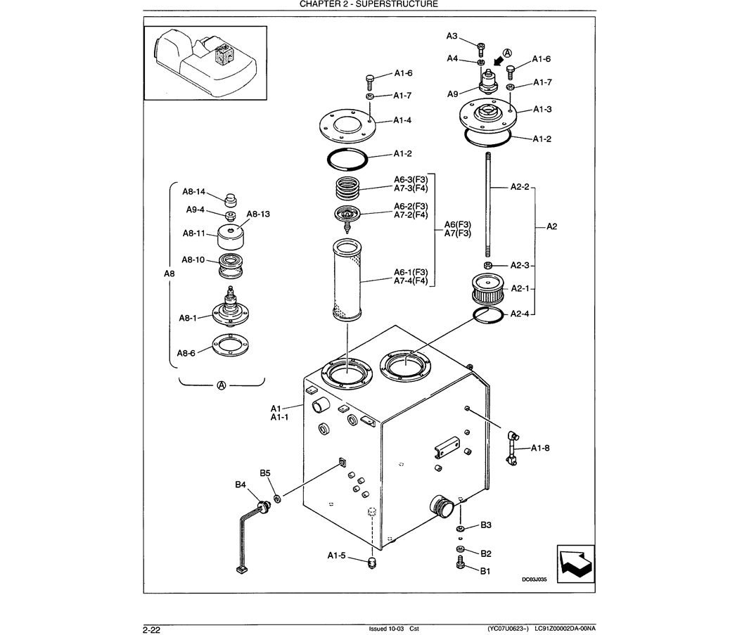 01-013 HYDRAULIC TANK ASSEMBLY P/N LC33H00020F3-SK330LC-6E SK330-6E SK350LC-6E Kobelco Excavator Parts Number Electronic Catalog EPC Manuals