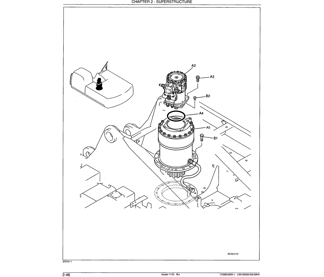 01-022 SWING MOTOR INSTALLATION-Kobelco SK480LC-6E SK480-6S SK480LC-6 SK450-6 Excavator Parts Number Electronic Catalog EPC Manuals