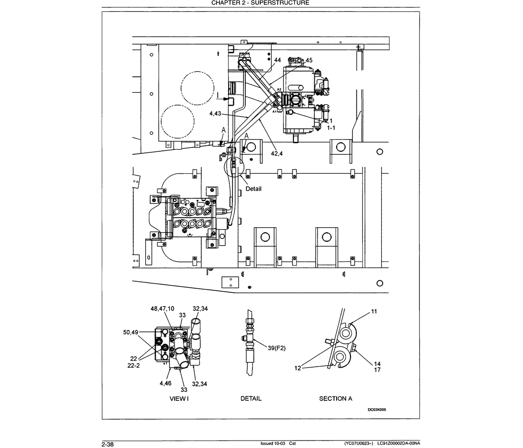 01-023 UPPER HYDRAULIC LINES (SUCTION, DELIVERY  [PUMP-TO-HYDRAULIC VALVE])-SK330LC-6E SK330-6E SK350LC-6E Kobelco Excavator Parts Number Electronic Catalog EPC Manuals