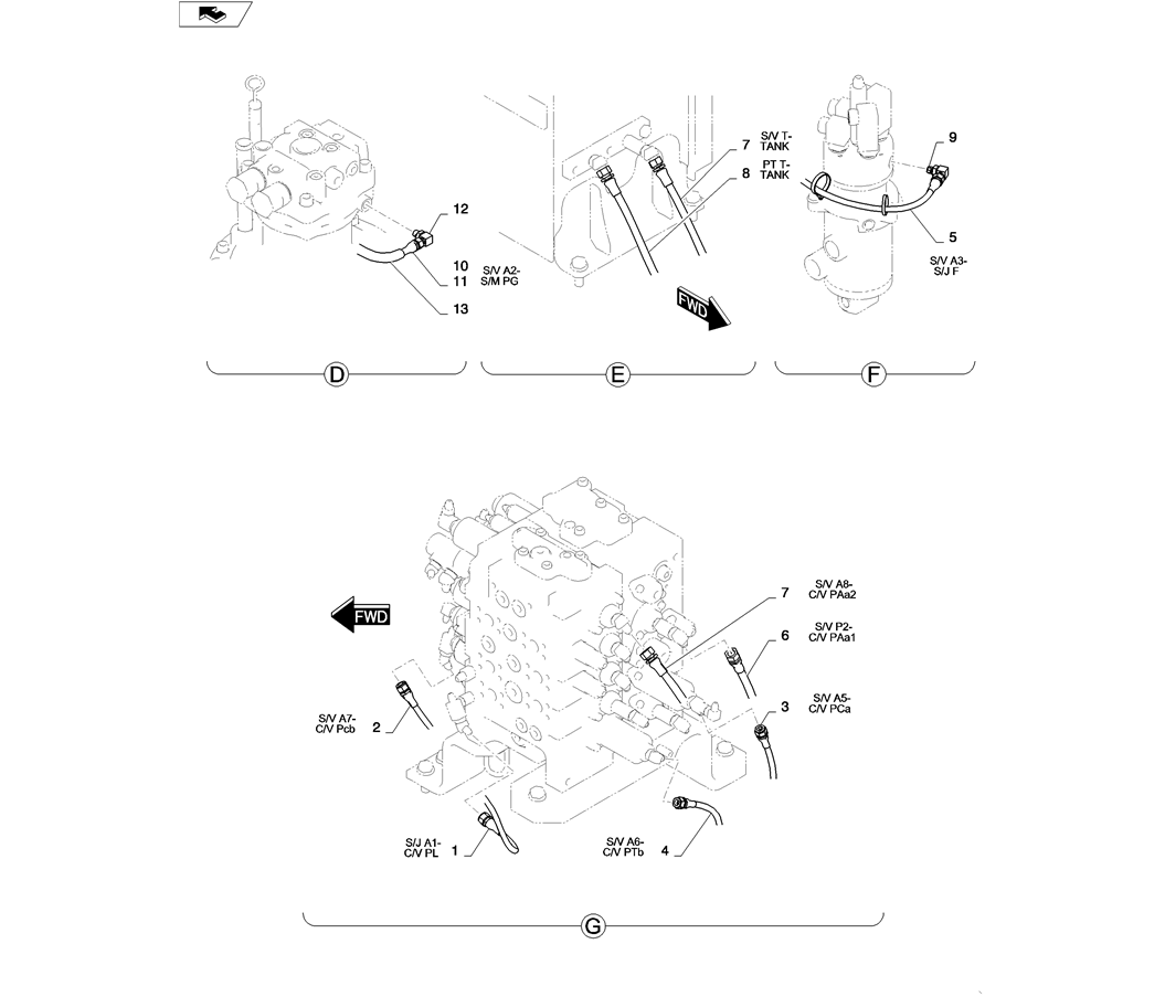 01-030(02)CONTROL LINES, VALVE (NIBBLER & BREAKER)-SK235SR-2 SK235SRLC-2 SK235SR Kobelco Excavator Parts Number Electronic Catalog EPC Manuals