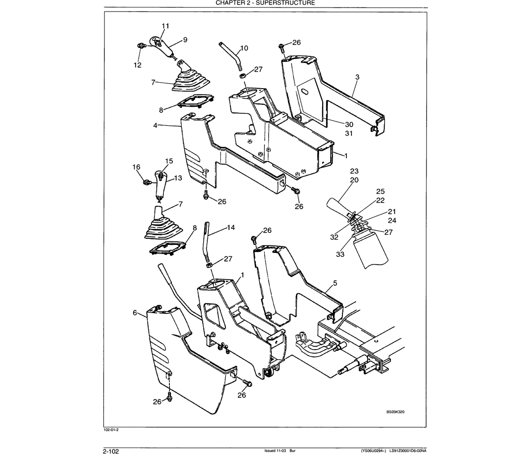 01-049 OPERATOR'S CONTROLS TRAVEL P/N  YN03M00081F1, F4-Kobelco SK480LC-6E SK480-6S SK480LC-6 SK450-6 Excavator Parts Number Electronic Catalog EPC Manuals