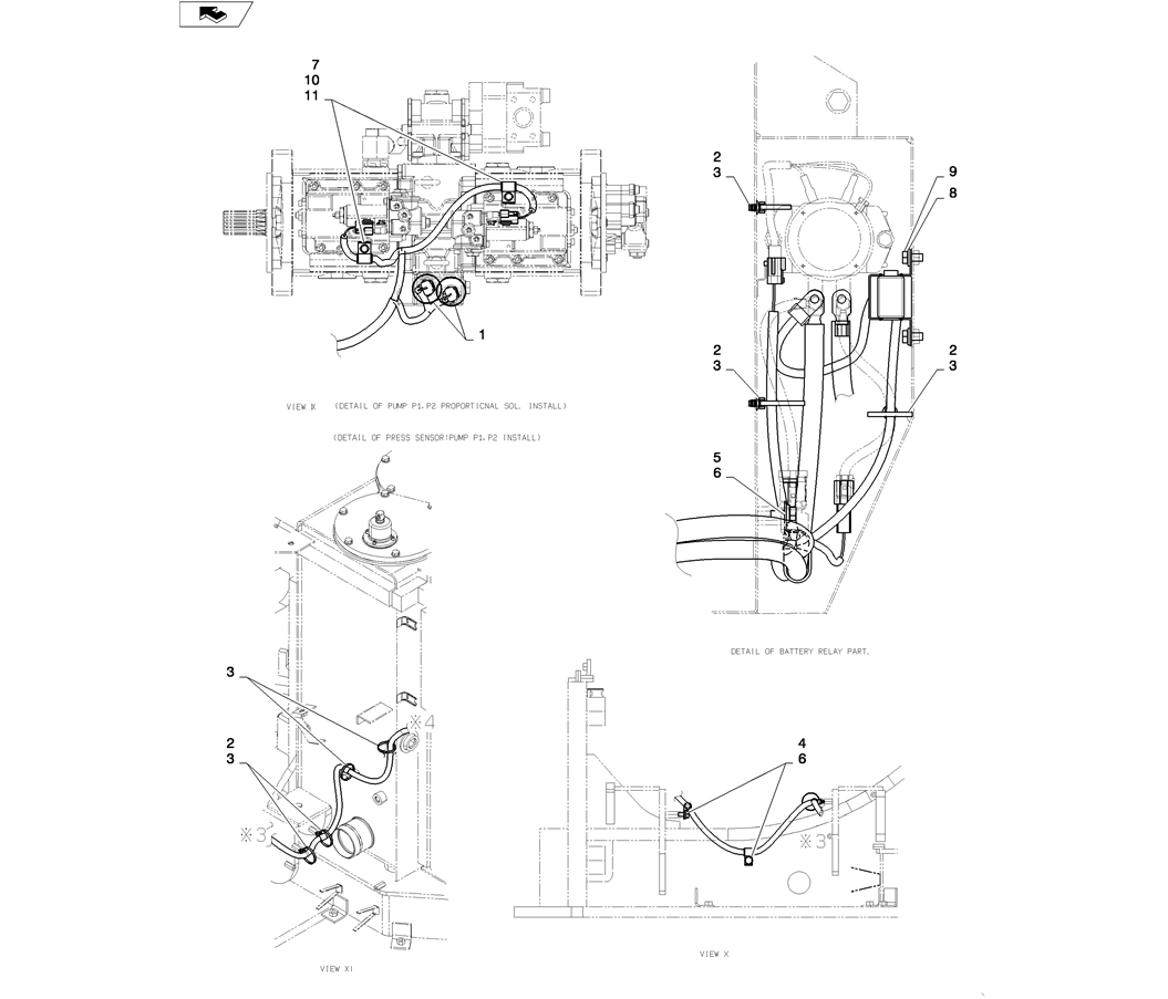 01-083(06)HARNESS ASSY, UPPER-SK235SR-2 SK235SRLC-2 SK235SR Kobelco Excavator Parts Number Electronic Catalog EPC Manuals