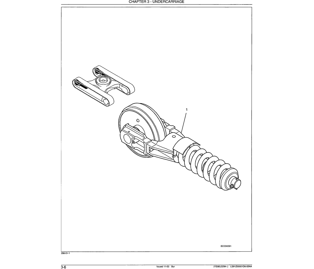 02-003 IDLER ASSEMBLY, CRAWLER-Kobelco SK480LC-6E SK480-6S SK480LC-6 SK450-6 Excavator Parts Number Electronic Catalog EPC Manuals