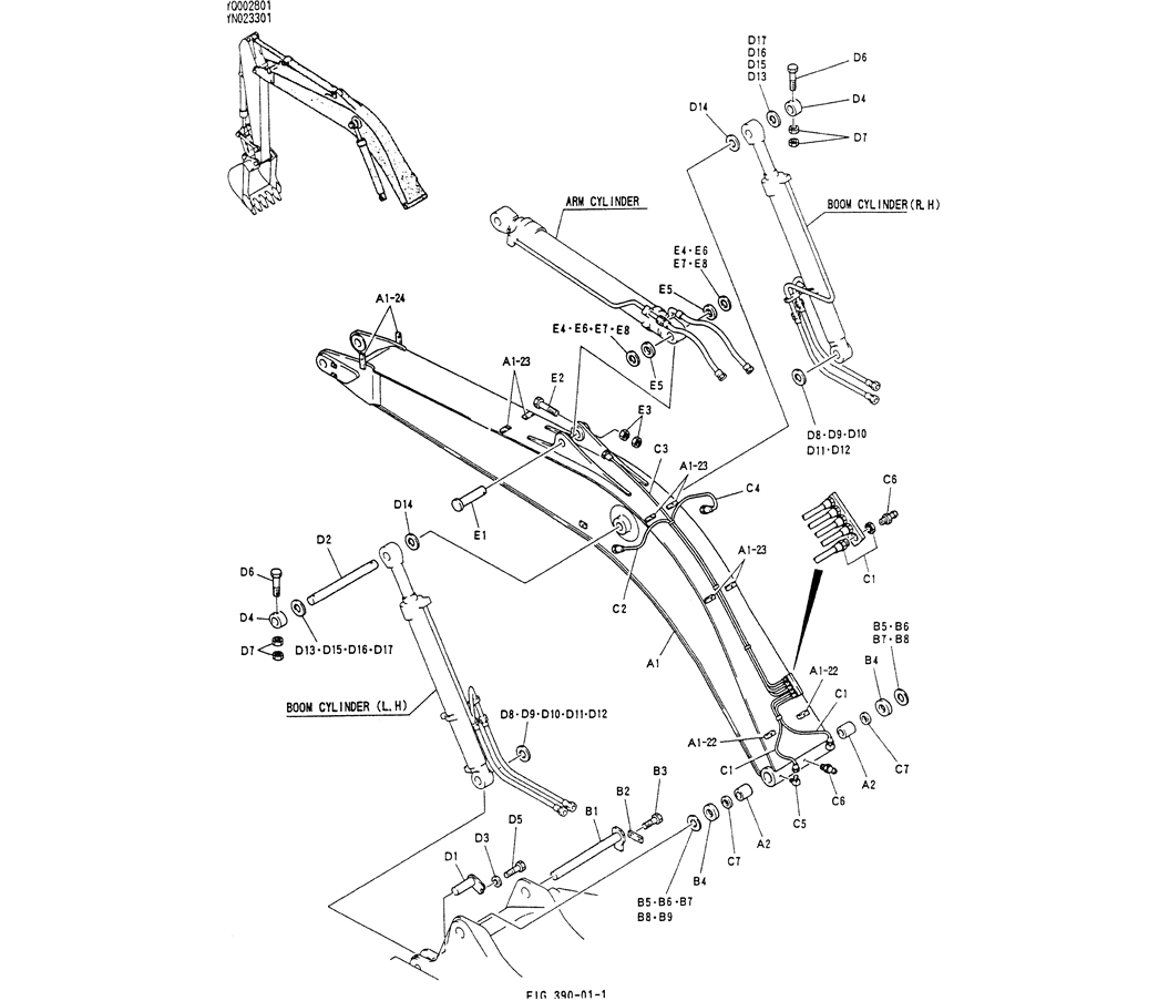 03-001STD. BOOM ASSY, 5.65M-Kobelco SK200-3 SK200LC-5 SK200 Excavator Parts Number Electronic Catalog EPC Manuals