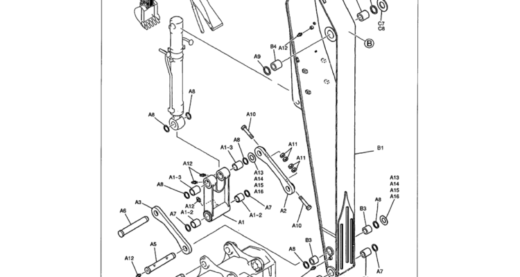 03 016 MASS EXCAVATOR ARM ASSEMBLY P N