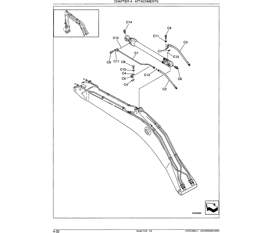 03-020 ARM CYLINDER HYDRAULIC LINES 6.5M (21 FT - 4 IN)-SK330LC-6E SK330-6E SK350LC-6E Kobelco Excavator Parts Number Electronic Catalog EPC Manuals