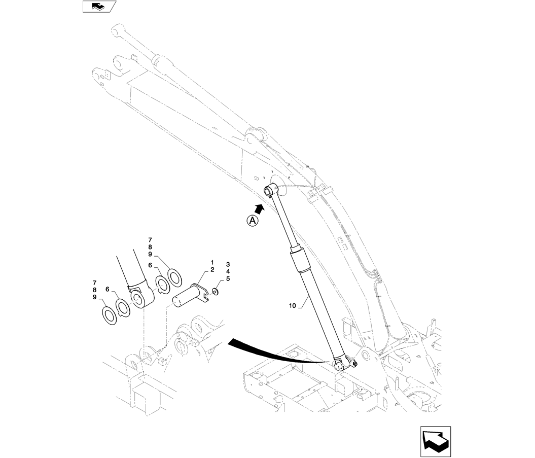 03-029(01)CYLINDER INSTALL (BOOM)-SK235SR-2 SK235SRLC-2 SK235SR Kobelco Excavator Parts Number Electronic Catalog EPC Manuals