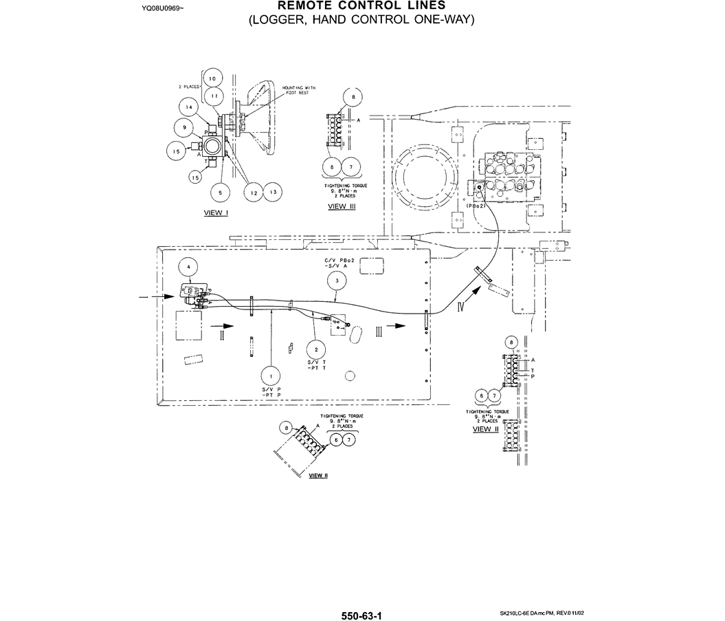 05-008 REMOTE CONTROL LINES (LOGGER, HAND  CONTROL ONE-WAY)-SK200-6E SK210LC-6E SK200-6ES SK200LC-6E Kobelco Excavator Parts Number Electronic Catalog EPC Manuals