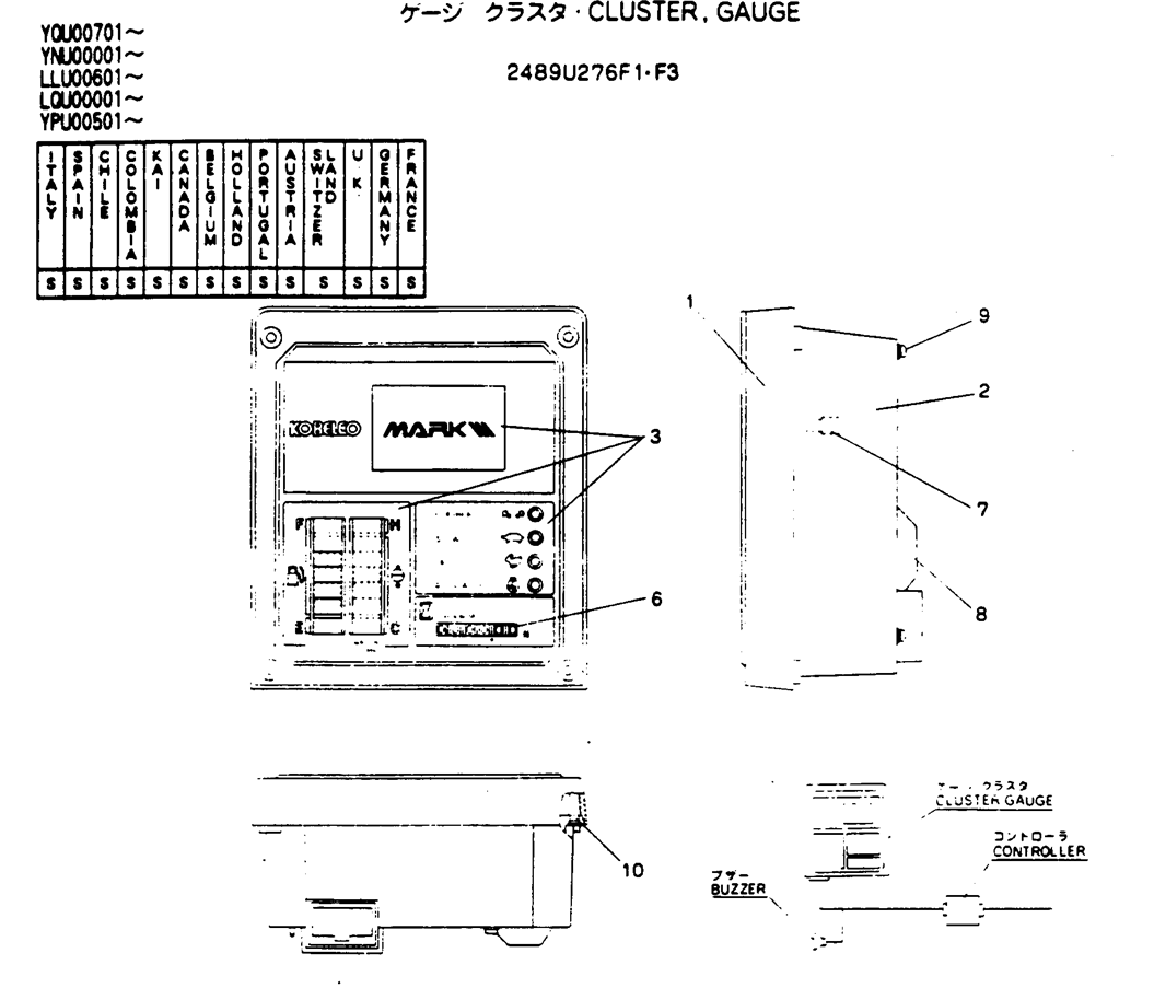 05-014 CLUSTER, GAUGE-Kobelco SK220LC-3 SK250LC SK220-3 Excavator Parts Number Electronic Catalog EPC Manuals