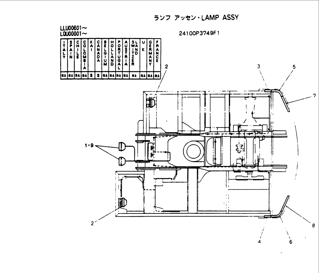 06-004 LAMP ASSY P/N 24100P3749F1-Kobelco SK220LC-3 SK250LC SK220-3 Excavator Parts Number Electronic Catalog EPC Manuals