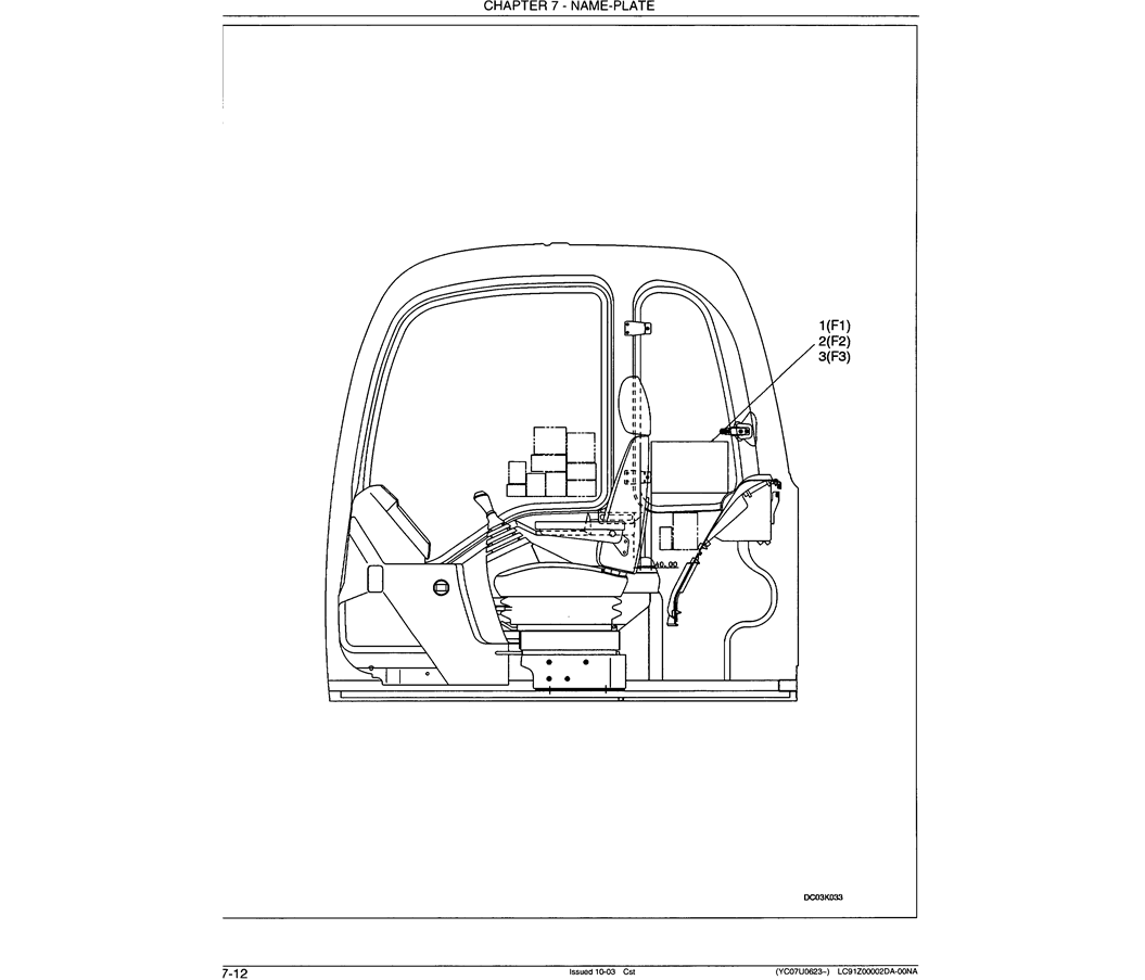 06-005 LIFT CAPACITY DECAL INSTALLATION (MASS EXCAVATOR)-SK330LC-6E SK330-6E SK350LC-6E Kobelco Excavator Parts Number Electronic Catalog EPC Manuals