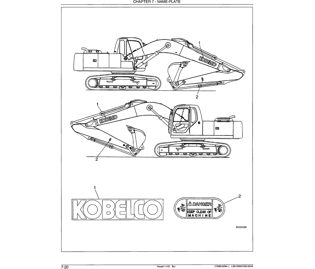 06-009 DECALS ATTACHMENT-Kobelco SK480LC-6E SK480-6S SK480LC-6 SK450-6 Excavator Parts Number Electronic Catalog EPC Manuals