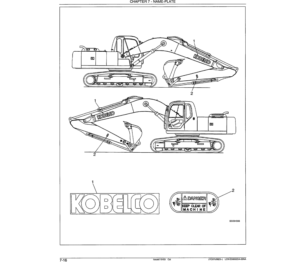 06-009 DECALS (ATTACHMENTS)-SK330LC-6E SK330-6E SK350LC-6E Kobelco Excavator Parts Number Electronic Catalog EPC Manuals