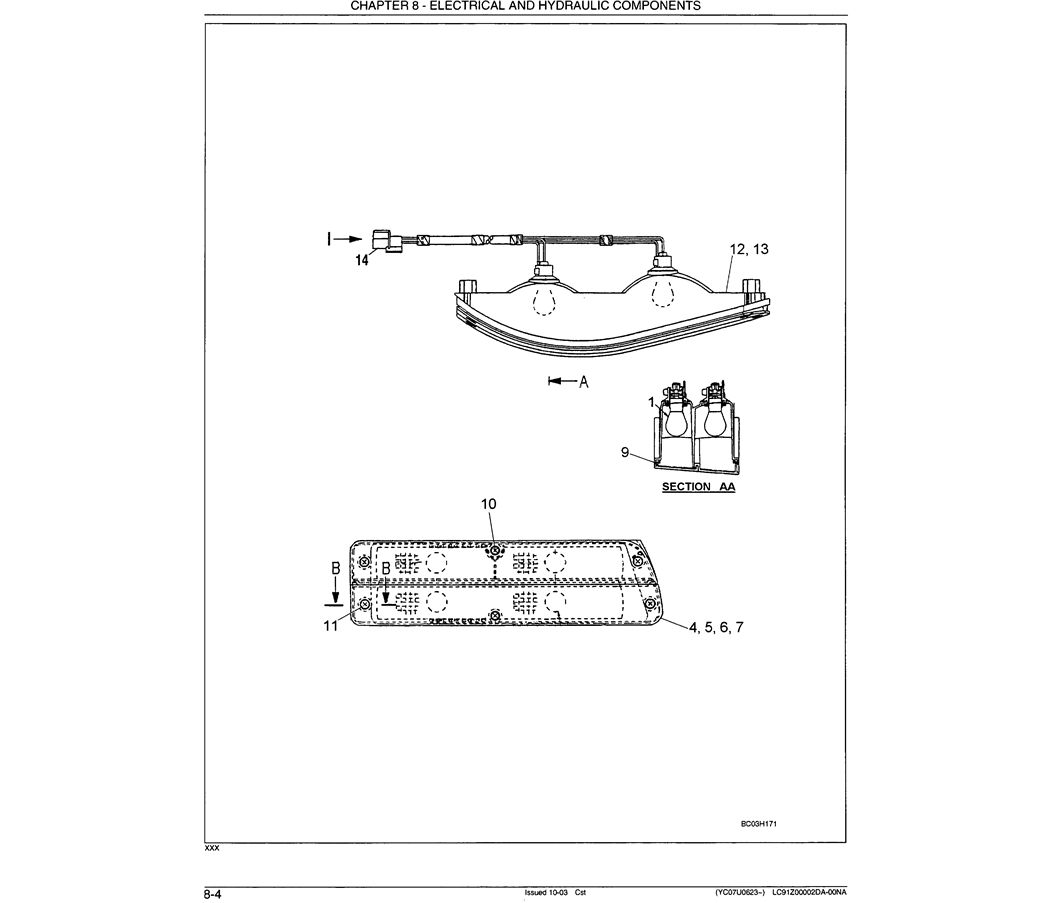 07-002 FLASHER LAMP ASSEMBLY-SK330LC-6E SK330-6E SK350LC-6E Kobelco Excavator Parts Number Electronic Catalog EPC Manuals