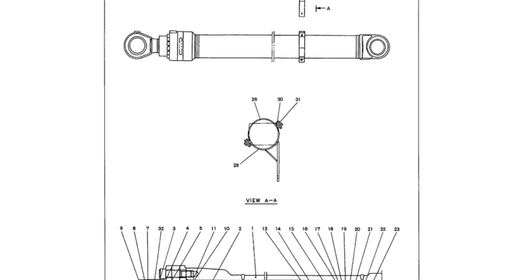 07 005 BOOM CYLINDER ASSEMBLY (RIGHT HAND)
