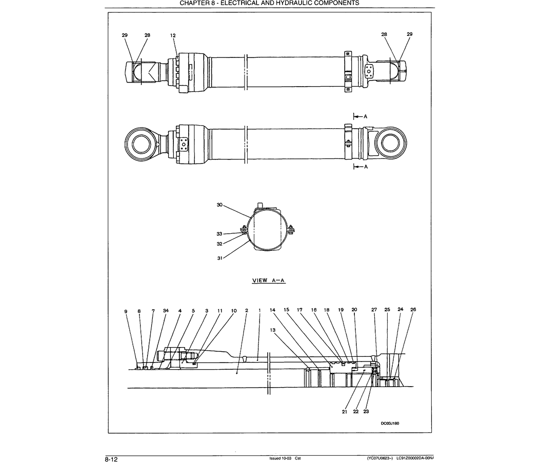 07-007 ARM CYLINDER ASSEMBLY-SK330LC-6E SK330-6E SK350LC-6E Kobelco Excavator Parts Number Electronic Catalog EPC Manuals