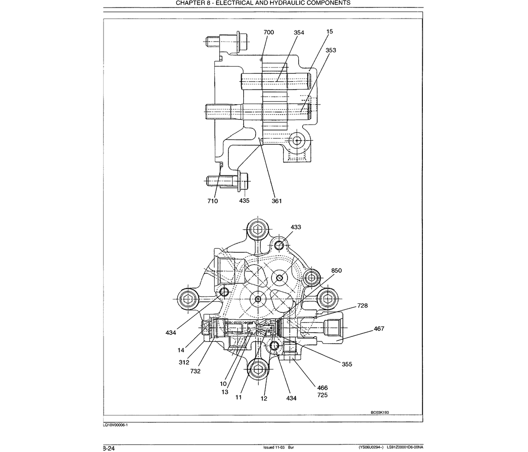 07-011 PUMP ASSEMBLY, GEAR P/N LS10V00003F2-Kobelco SK480LC-6E SK480-6S SK480LC-6 SK450-6 Excavator Parts Number Electronic Catalog EPC Manuals