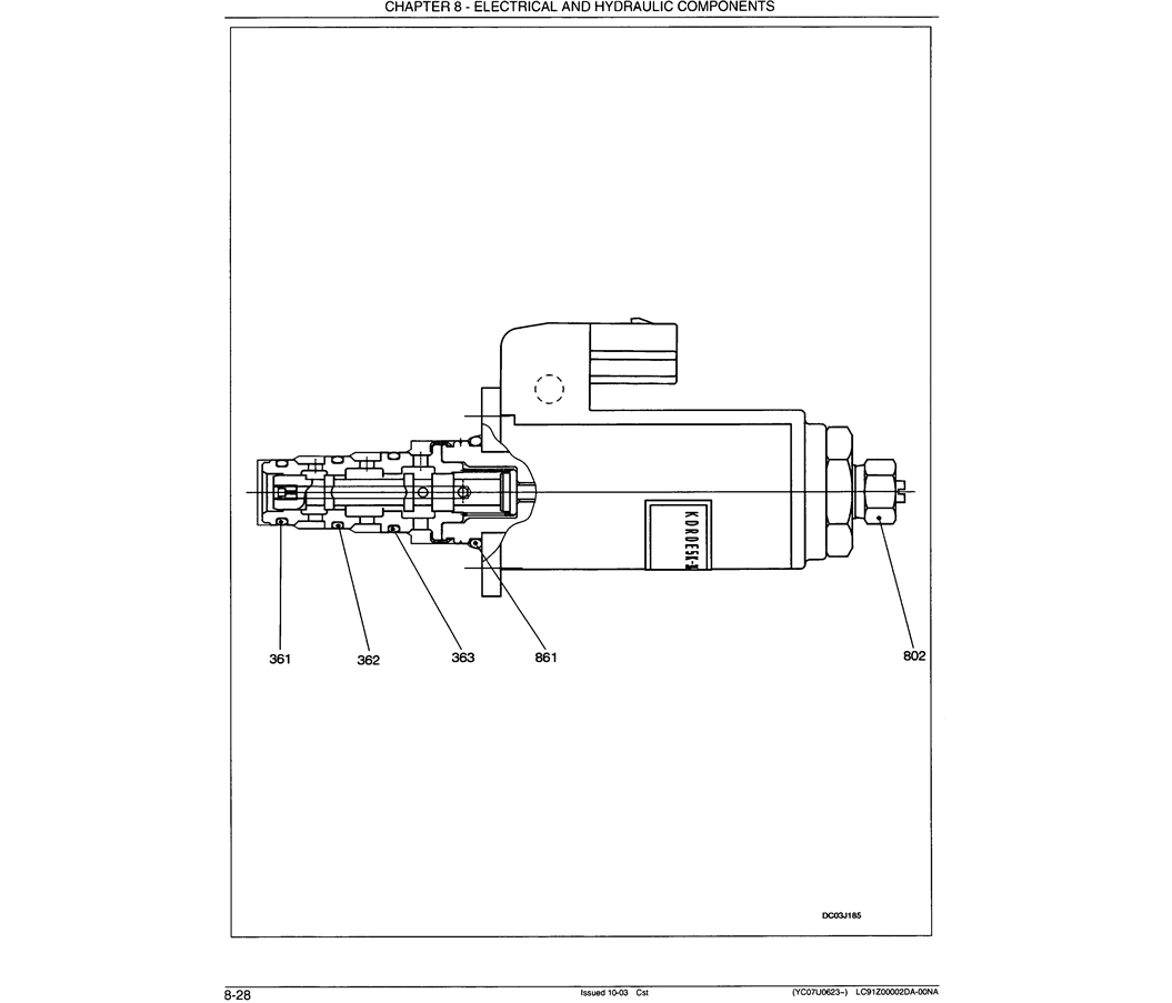 07-012 HYDRAULIC PUMP SOLENOID VALVE-SK330LC-6E SK330-6E SK350LC-6E Kobelco Excavator Parts Number Electronic Catalog EPC Manuals