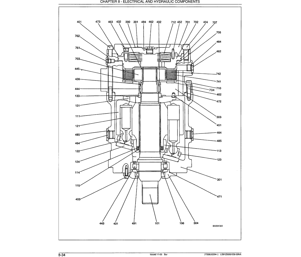 07-015 MOTOR ASSEMBLY, HYDRAULIC - SWING P/N  LS15V00005F1-Kobelco SK480LC-6E SK480-6S SK480LC-6 SK450-6 Excavator Parts Number Electronic Catalog EPC Manuals