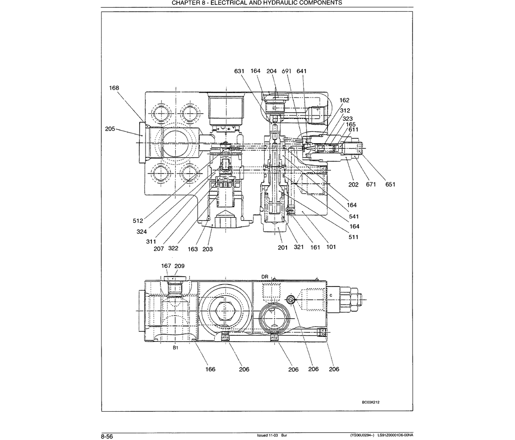 07-024 VALVE ASSEMBLY, HOLDING P/N LS28V00002F1-Kobelco SK480LC-6E SK480-6S SK480LC-6 SK450-6 Excavator Parts Number Electronic Catalog EPC Manuals